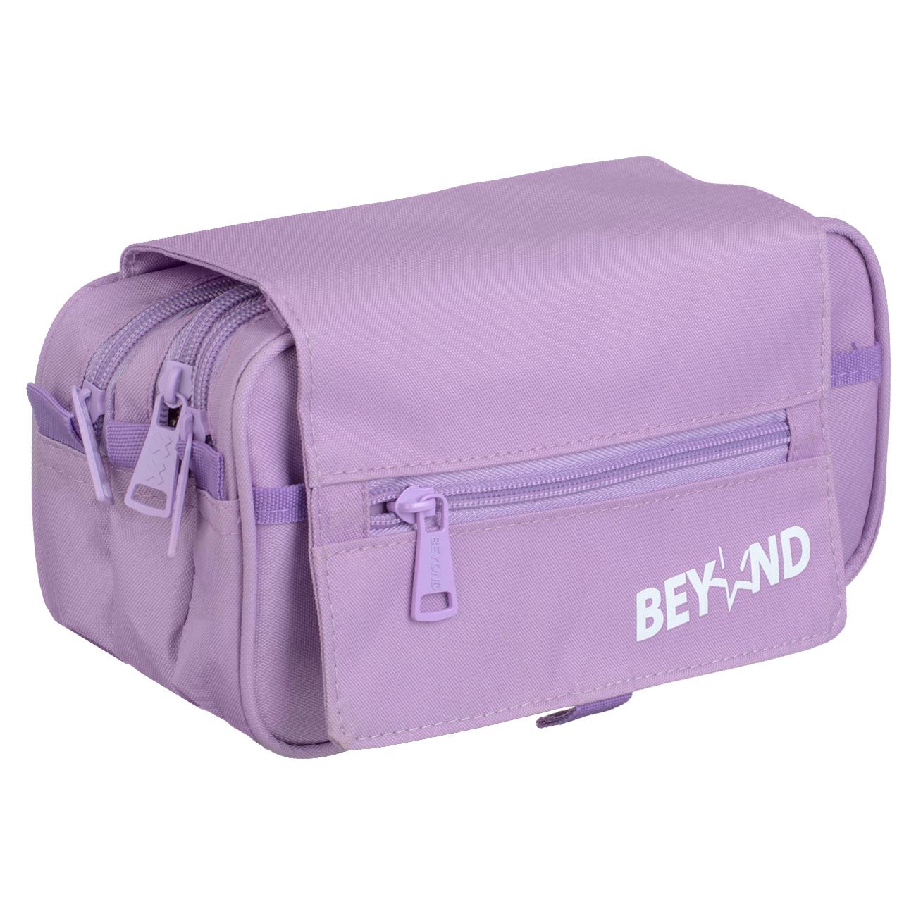 Penar Mare Lila cu 4 Fermoare & Capac 22x9x11cm