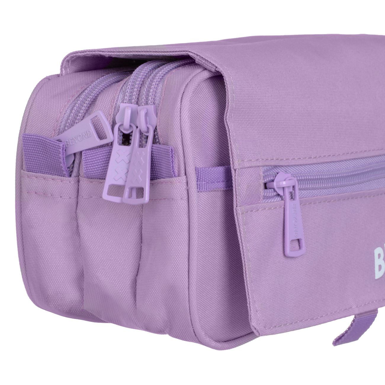 Penar Mare Lila cu 4 Fermoare & Capac 22x9x11cm - poza 4