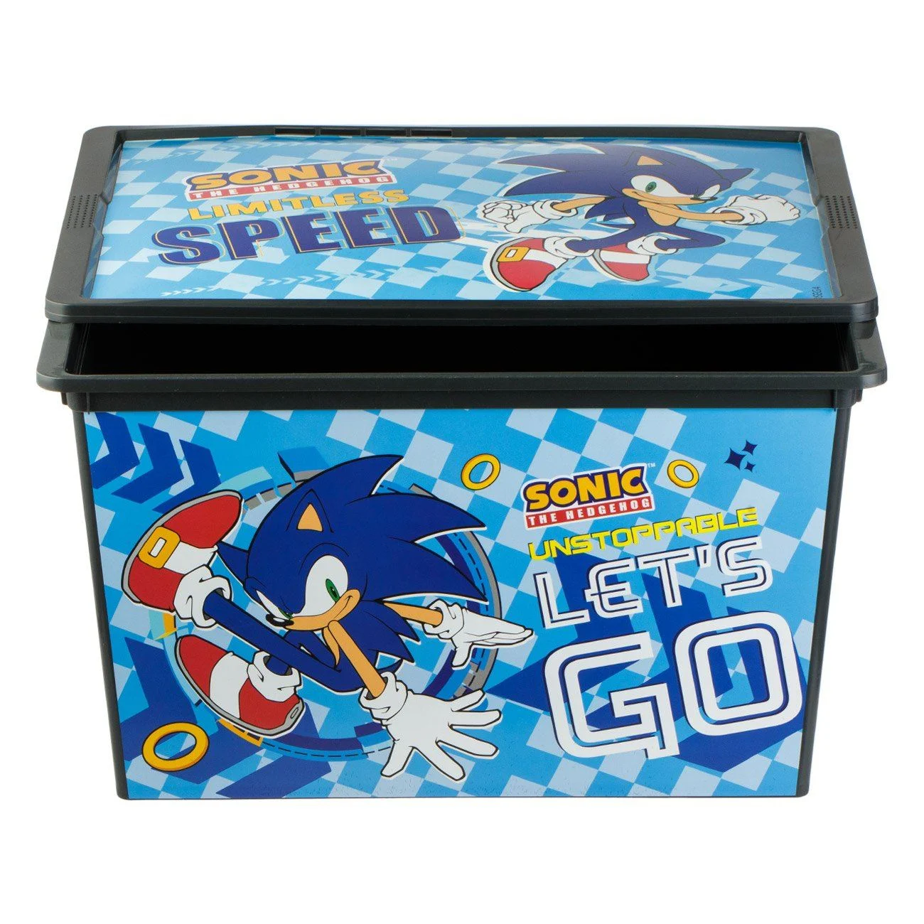 Cutie cu Capac & Roti Sonic pentru Jucarii 52.5x37x31cm - 50L - poza 2