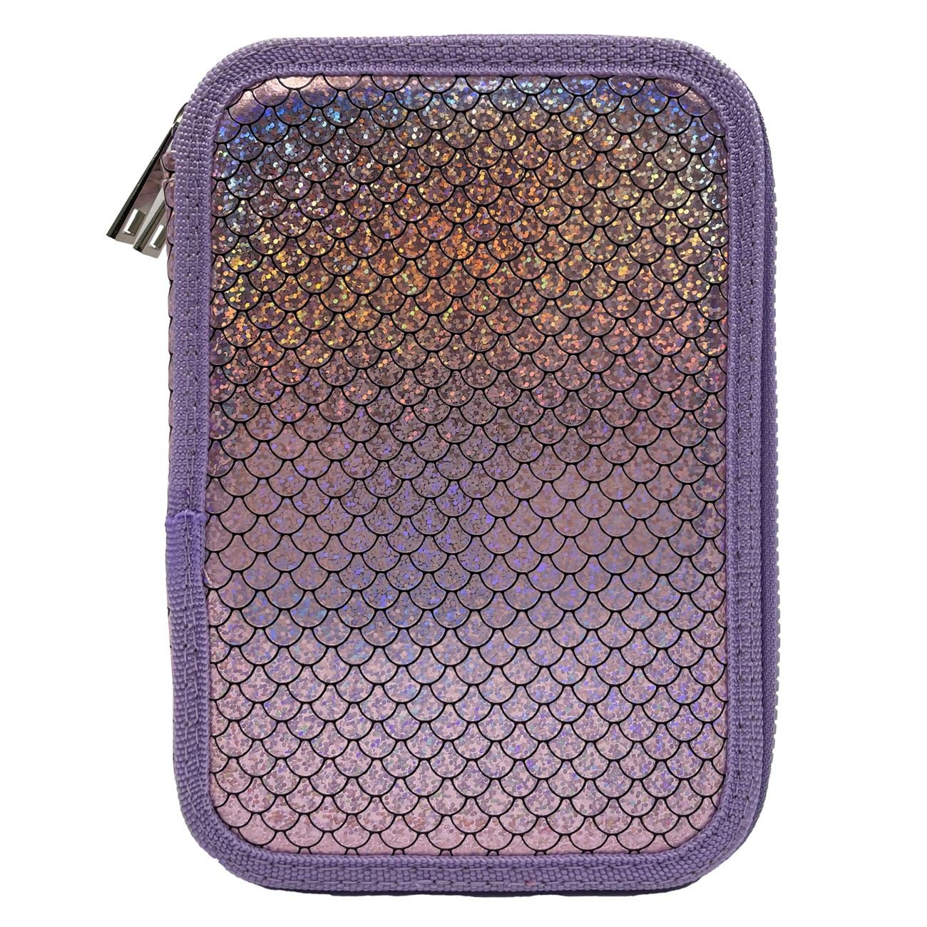 Penar Echipat Dublu Lila Irizat cu Glitter Mermaid 14x4x20cm