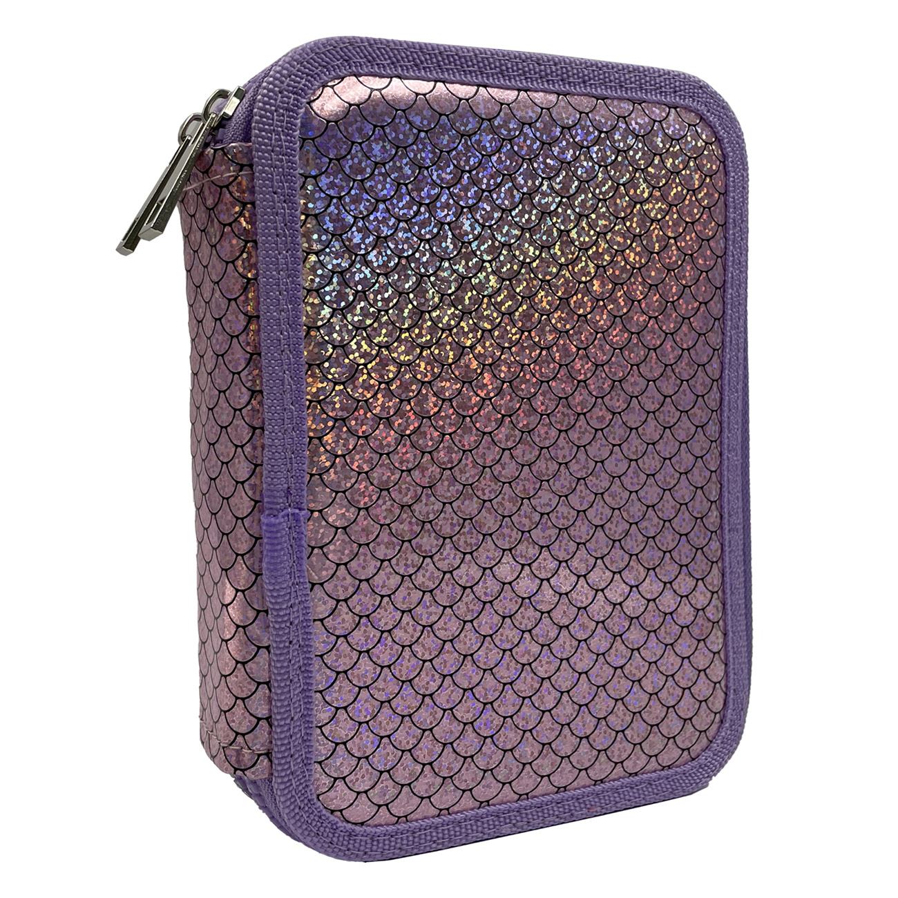 Penar Echipat Dublu Lila Irizat cu Glitter Mermaid 14x4x20cm - poza 3
