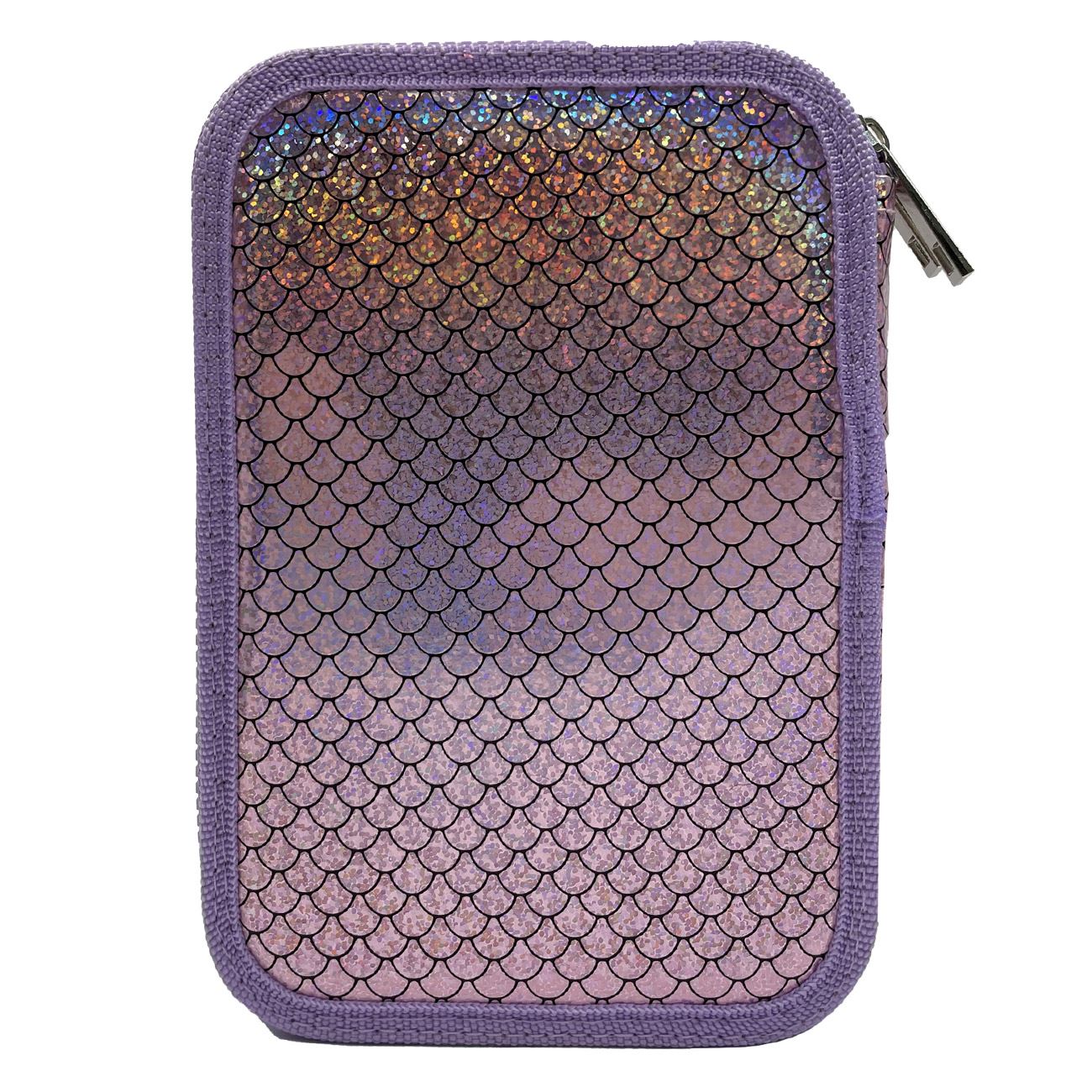 Penar Echipat Dublu Lila Irizat cu Glitter Mermaid 14x4x20cm - poza 4