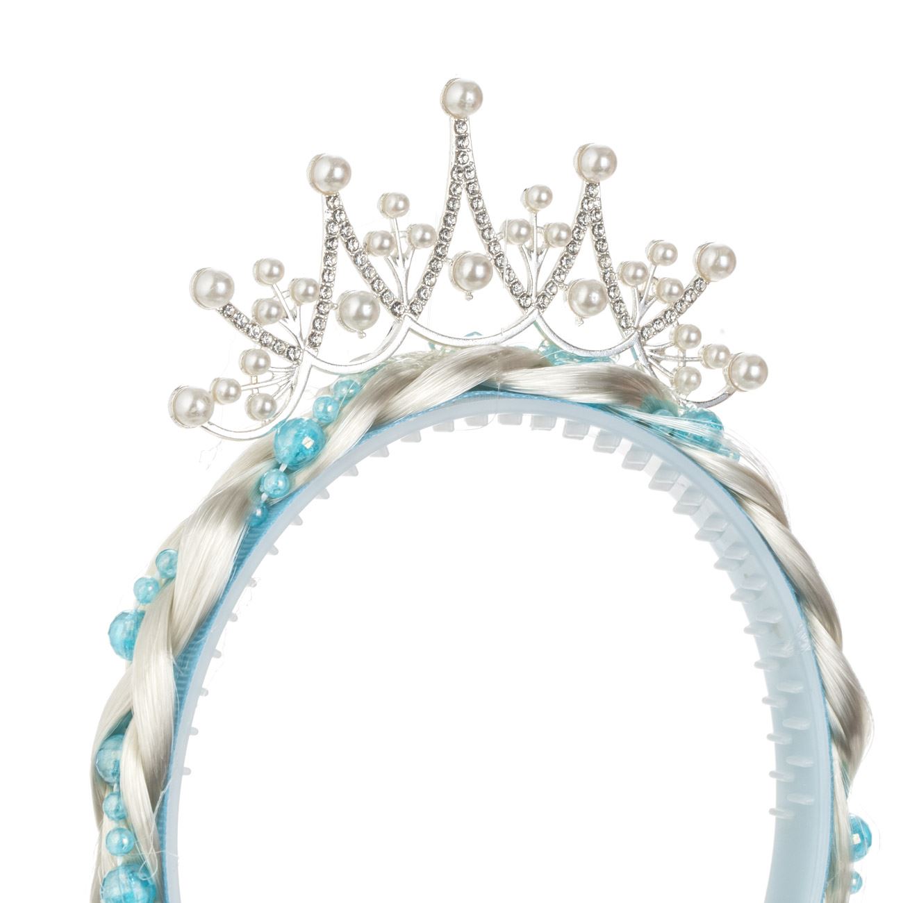 Coronita Par Alba Ciel Codite Tiara Margele 30cm - poza 2