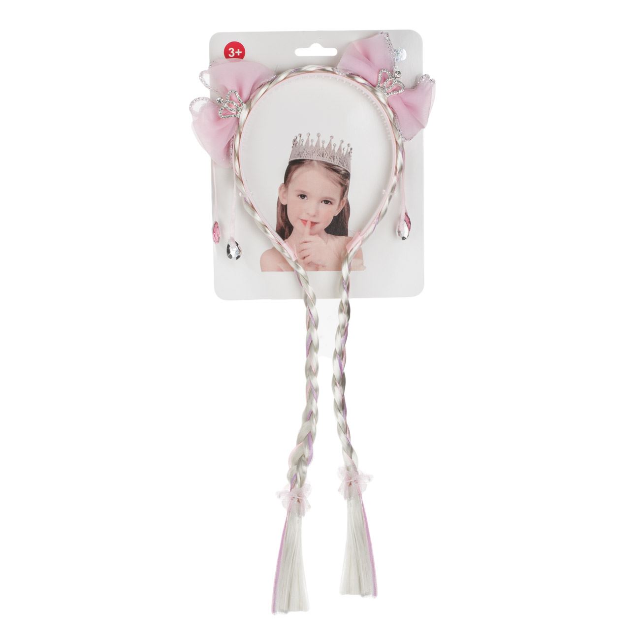 Coronita Par cu Codite Blonde Roz 2 Fundite 28cm - poza 3