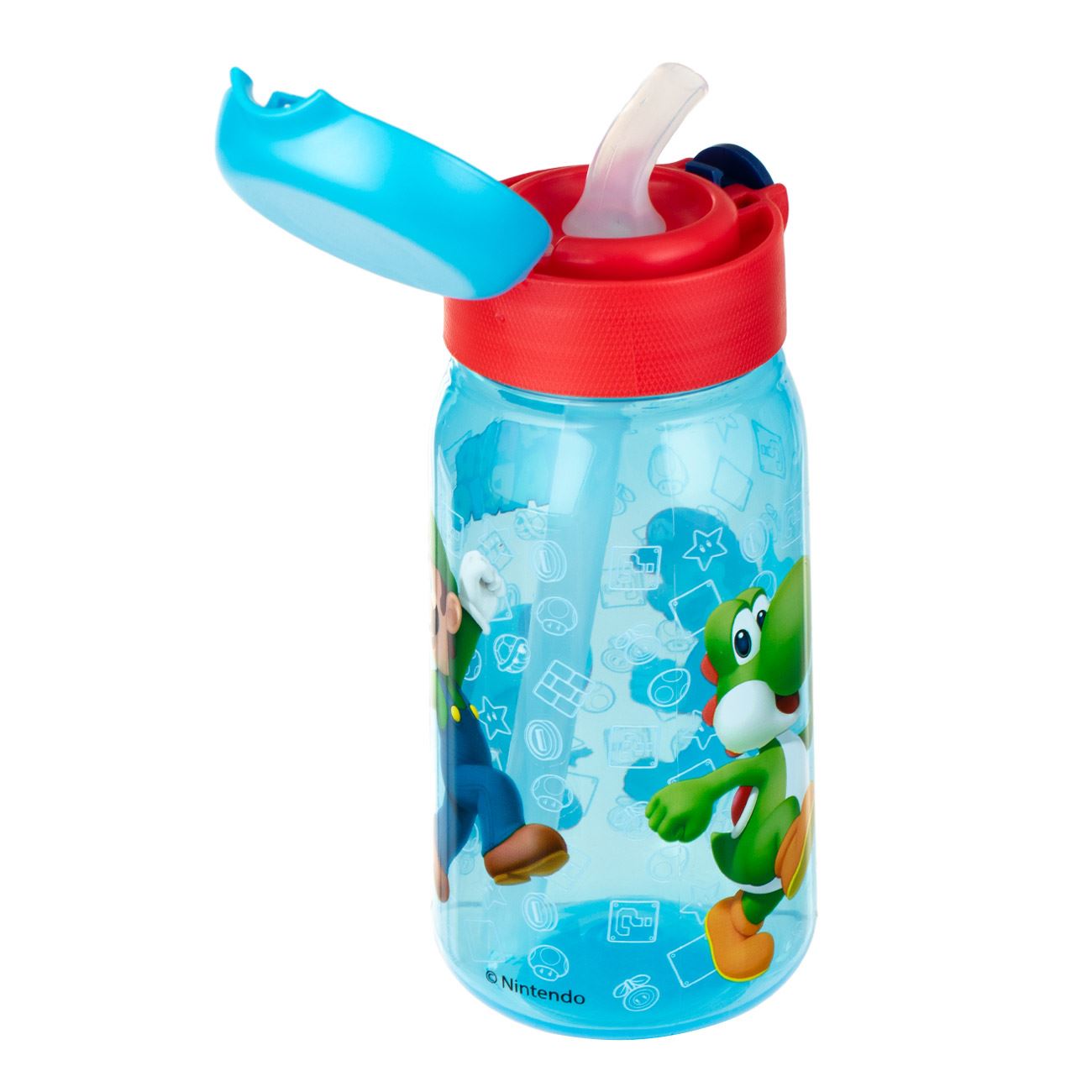 Sticla Apa Pop Up Transparenta Bleu Super Mario 510ml - poza 6