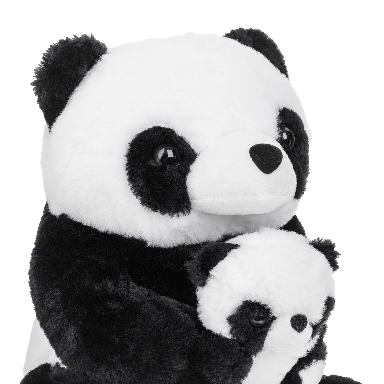 Panda de Plus Asezat cu Pui 38cm - poza 3