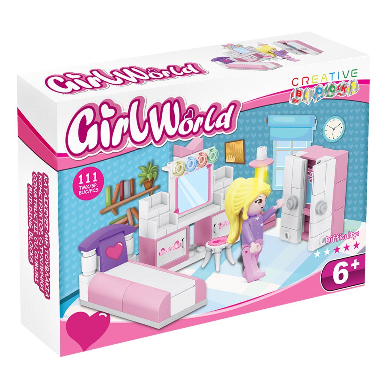 Cuburi de Constructie Dormitor cu 1 Figurina (111 de piese) - poza 2