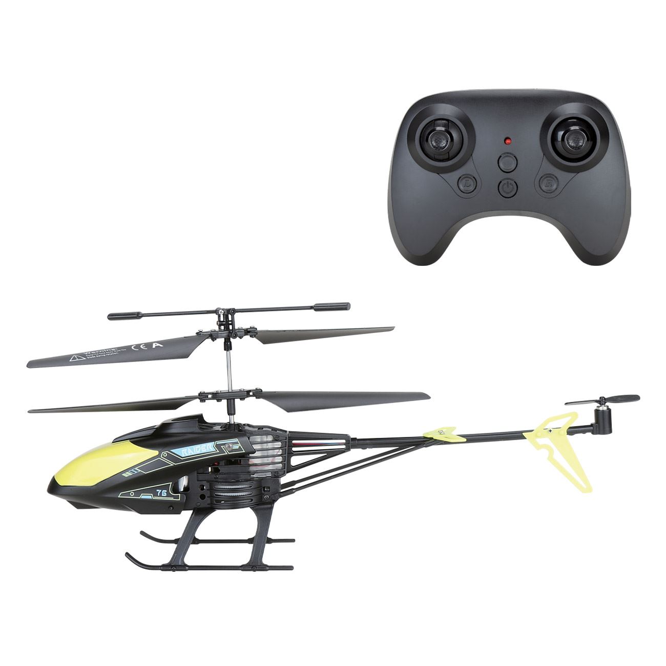 Elicopter Negru Verde Lime cu Telecomanda AeroQuest cu Giroscop & Lumini LED