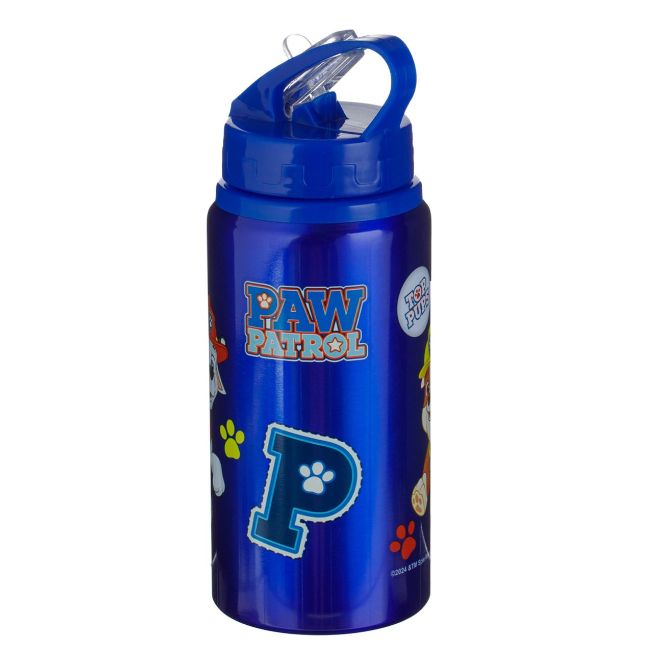 Sticla de Apa Flip Top din Aluminiu Paw Patrol Albastra pentru Copii 500ml - poza 4