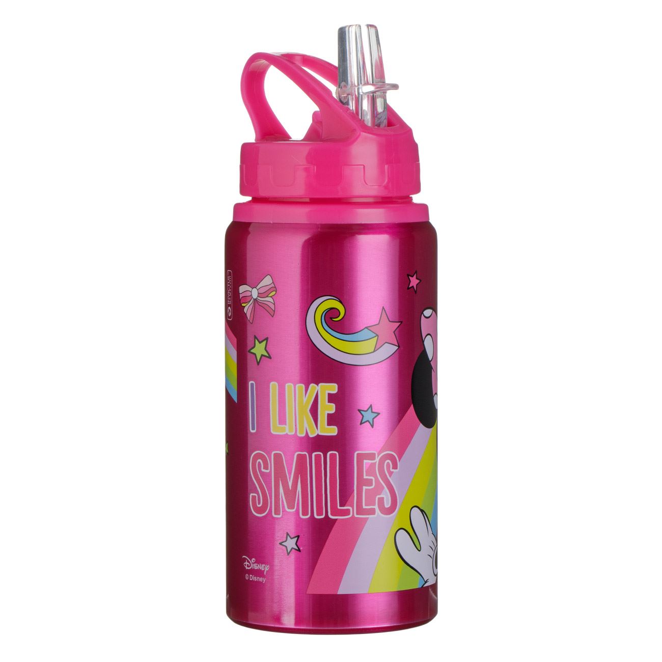 Sticla de Apa Flip Top din Aluminiu Fucsia Minnie Mouse pentru Copii 500ml - poza 2