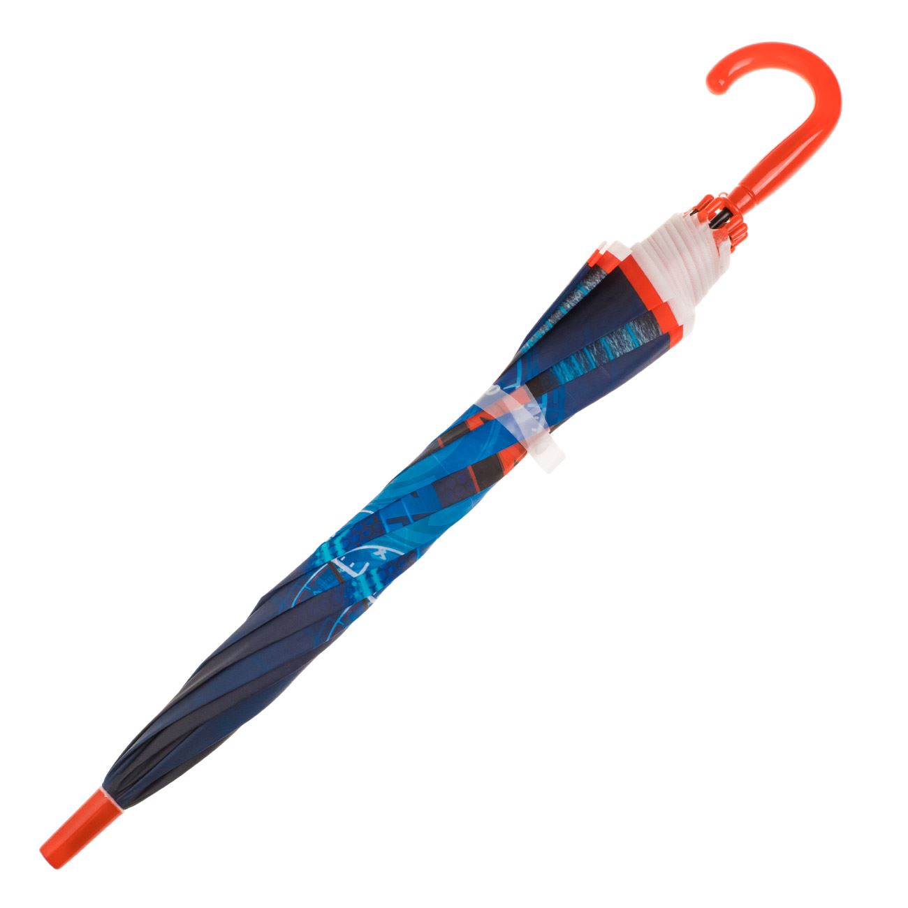 Umbrela de Ploaie Baston Automata Albastra Rosie Masini pentru Copii 66cm - poza 3
