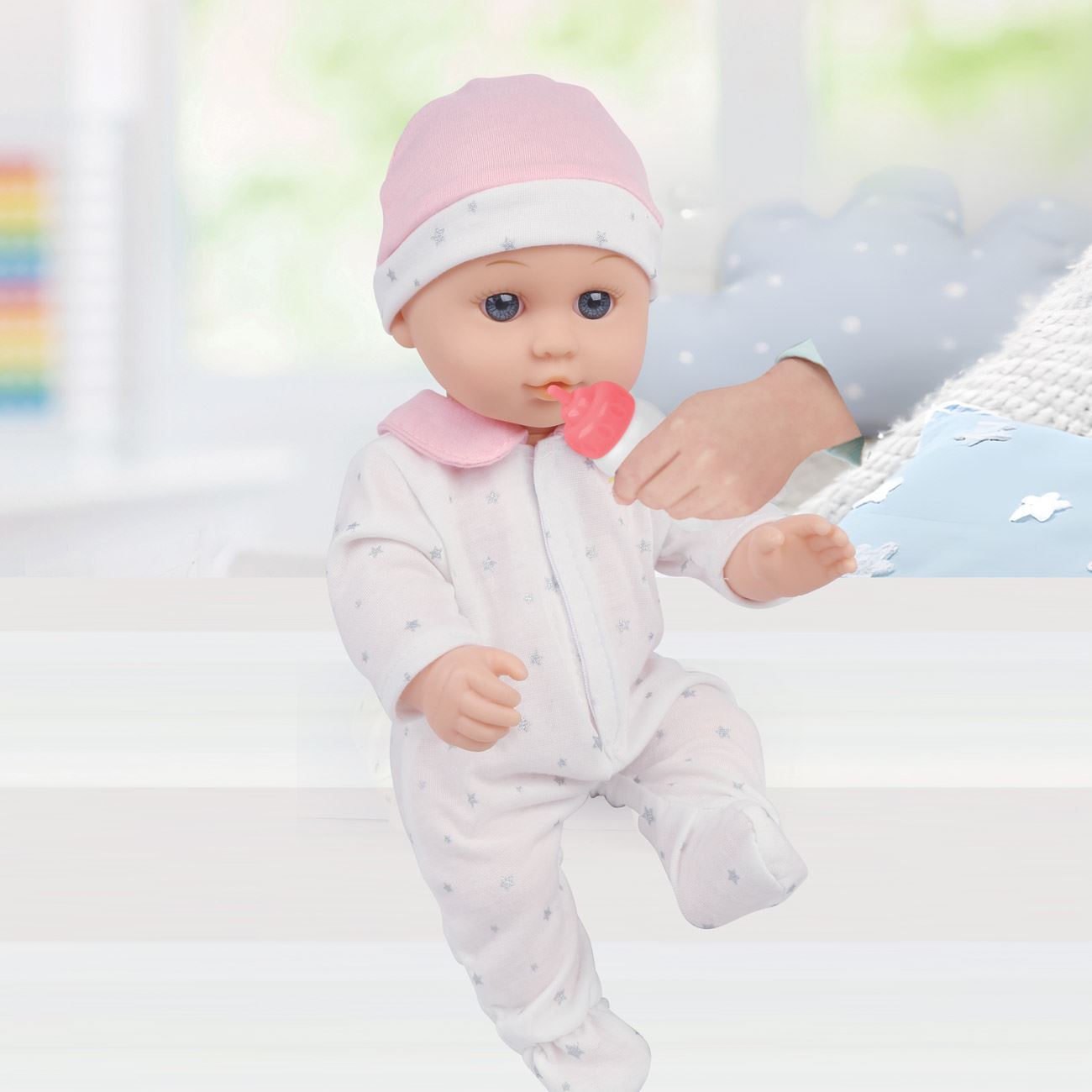 Papusa Bebelus cu Accesorii & Marsupiu pentru Plimbare 30cm - poza 5