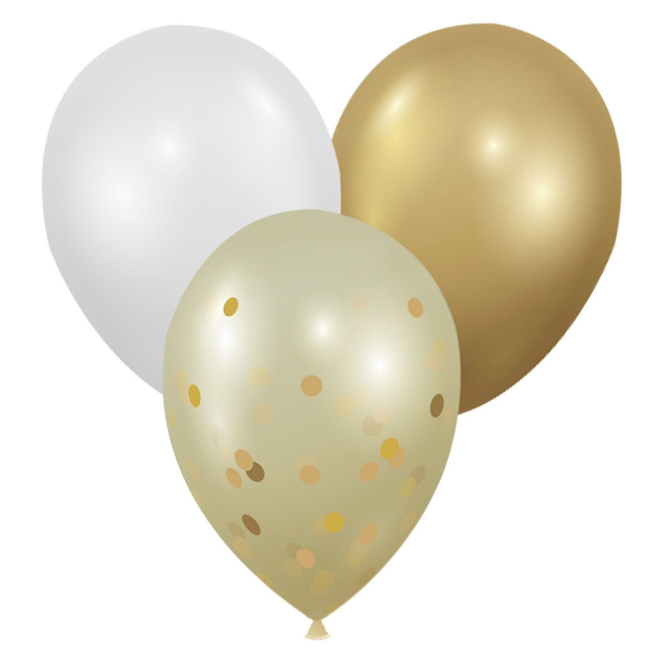 Set Baloane de Petrecere 3 Culori cu Confetti 23cm - 120buc