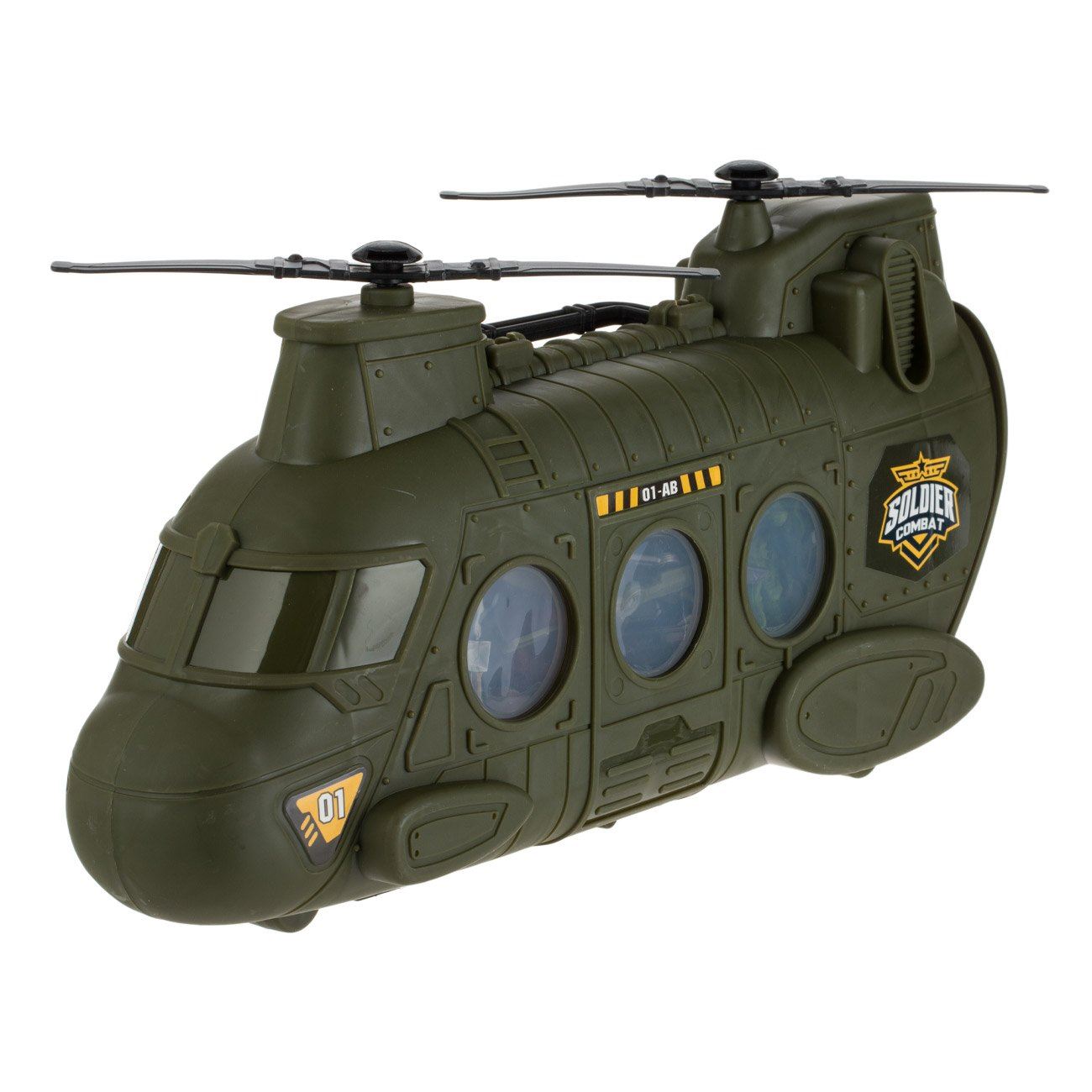 Set Militar cu Elicopter Vehicule & Soldati - 100 piese - poza 2