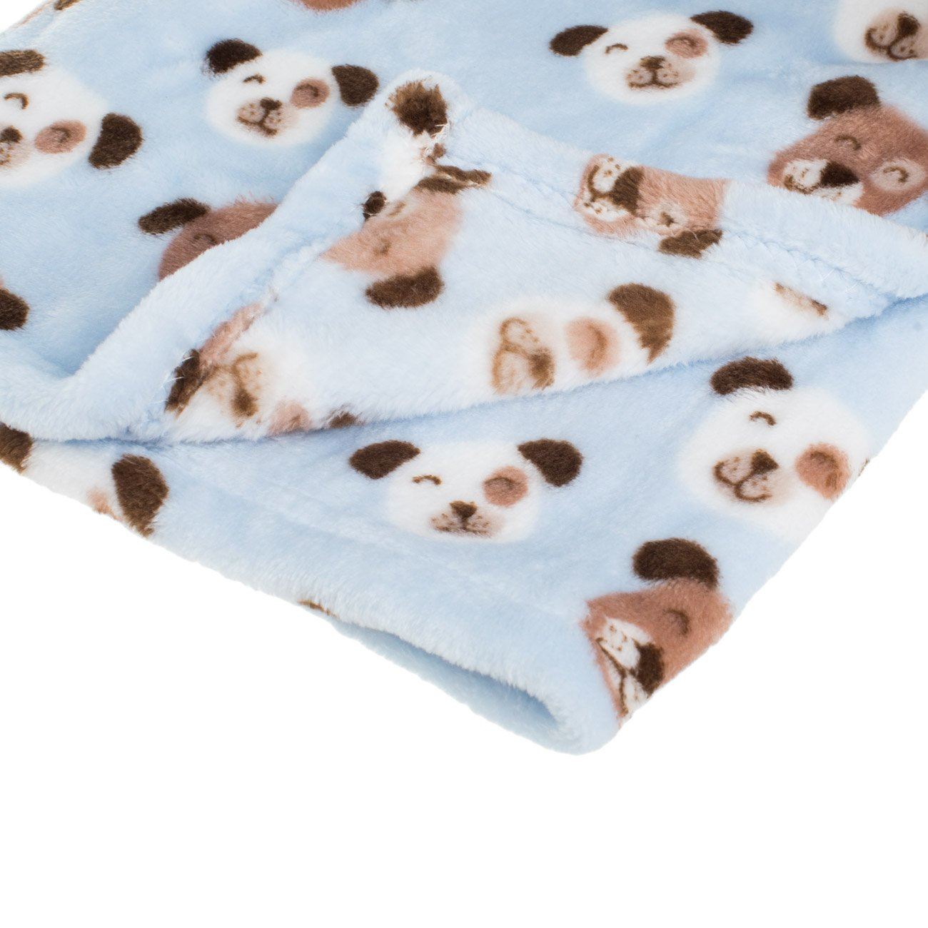 Patura Velvet Ciel Caini & Jucarie de Plus pentru Bebelusi 100x75cm - poza 3