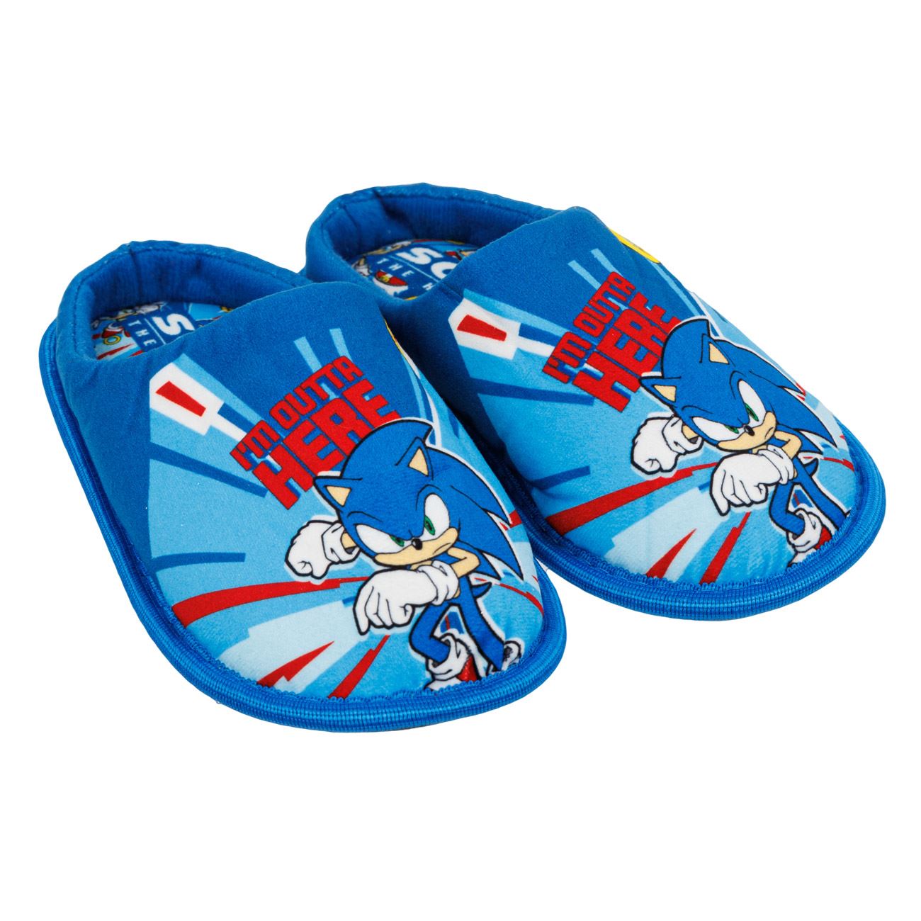 Papuci de Iarna Bleu Sonic pentru Baieti