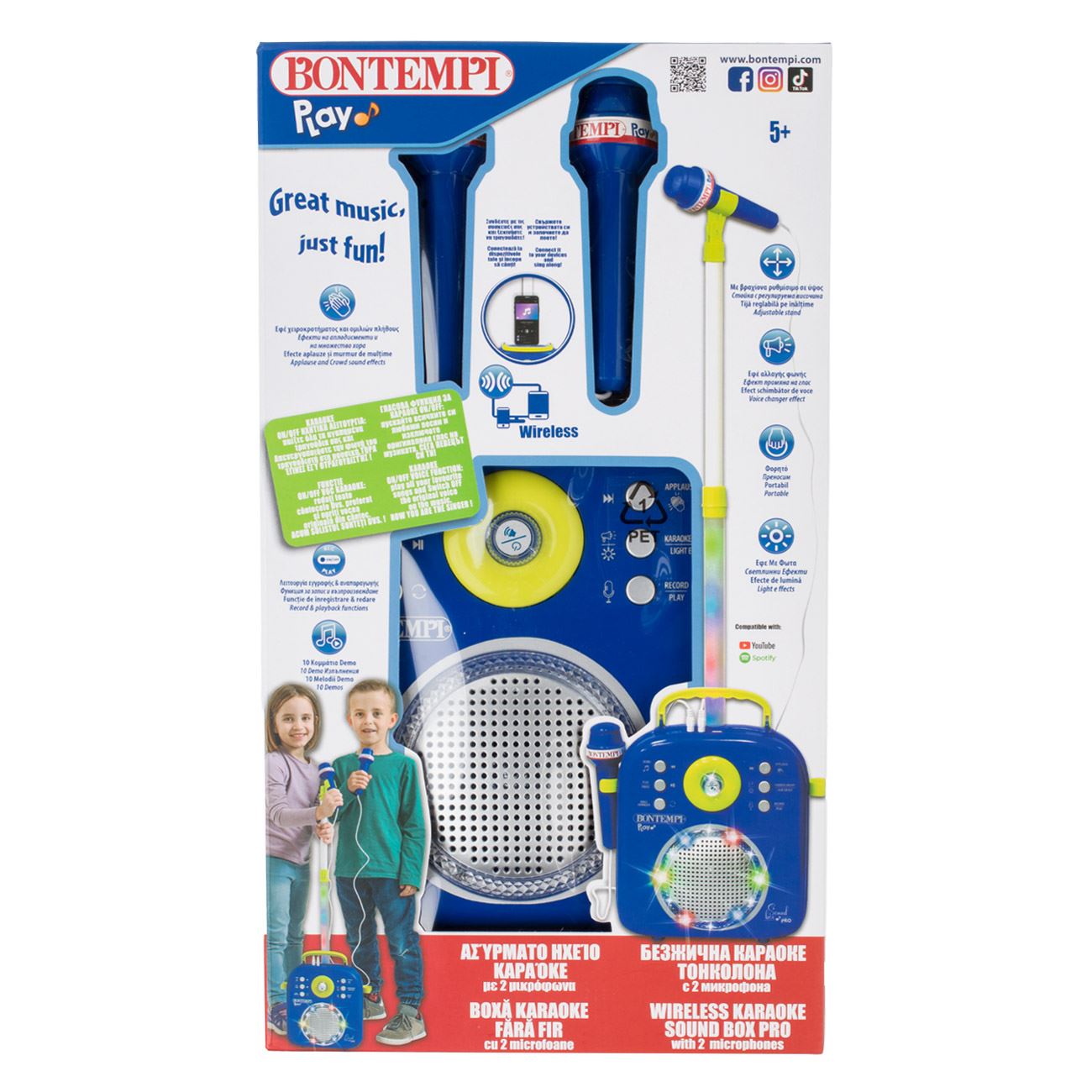 Microfon Karaoke cu Stand Sunet & Lumini