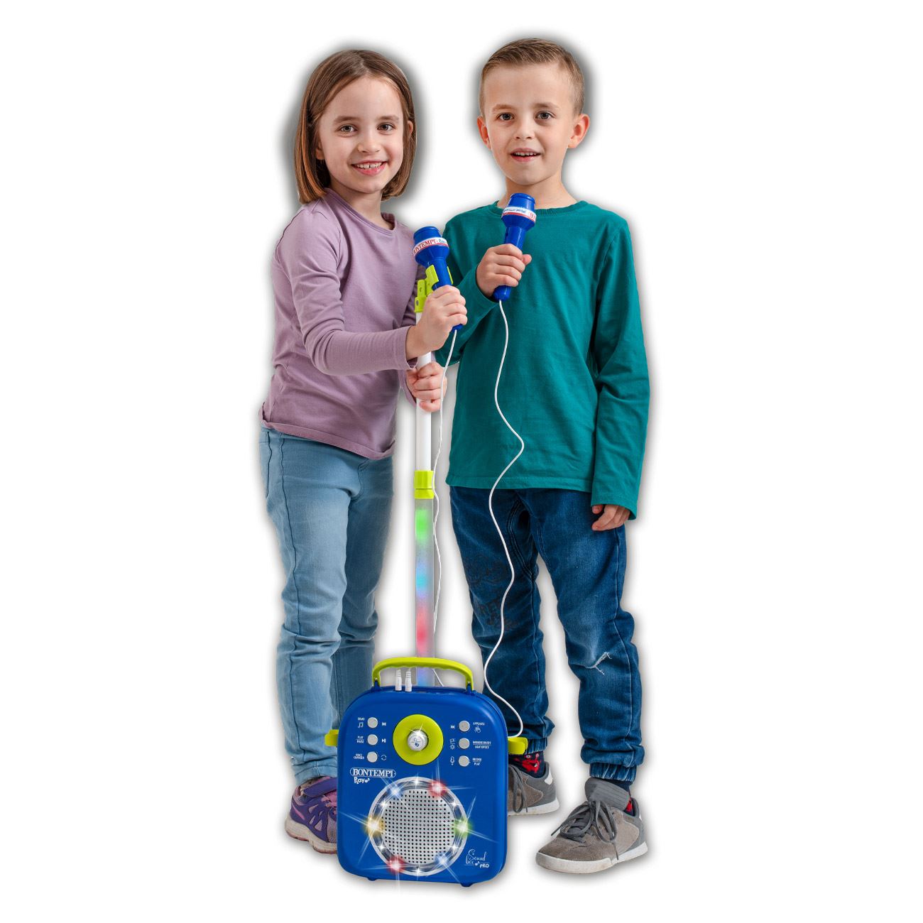 Microfon Karaoke cu Stand Sunet & Lumini - poza 3
