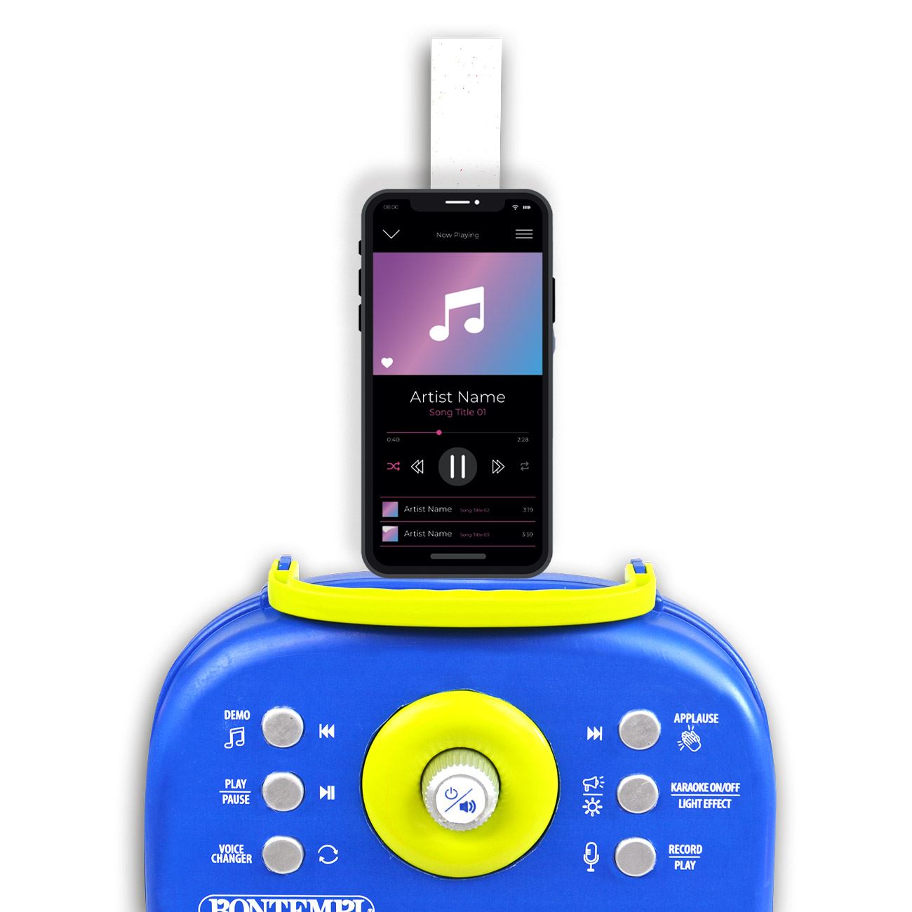 Microfon Karaoke cu Stand Sunet & Lumini - poza 4