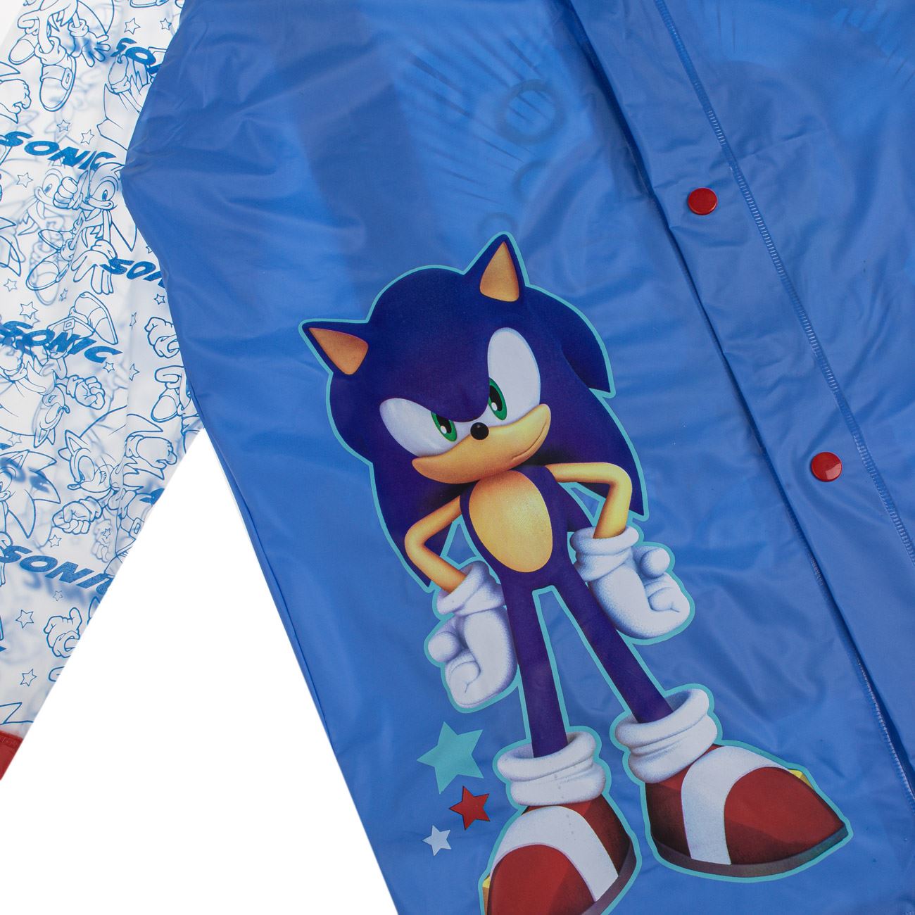 Pelerina de Ploaie Bleu cu Maneci Transparente Sonic pentru Copii - One Size - poza 2