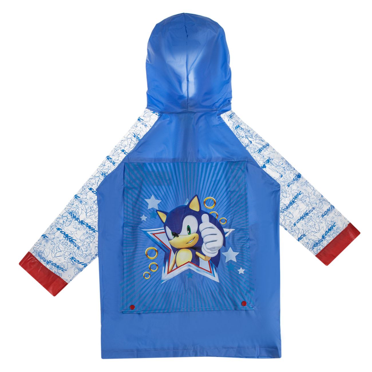 Pelerina de Ploaie Bleu cu Maneci Transparente Sonic pentru Copii - One Size - poza 3