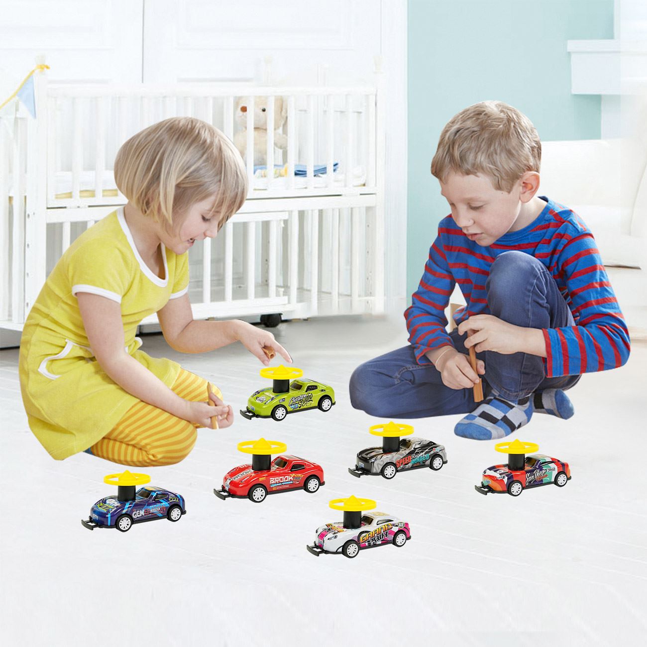 Set Masini ce Lanseaza Discuri - poza 3