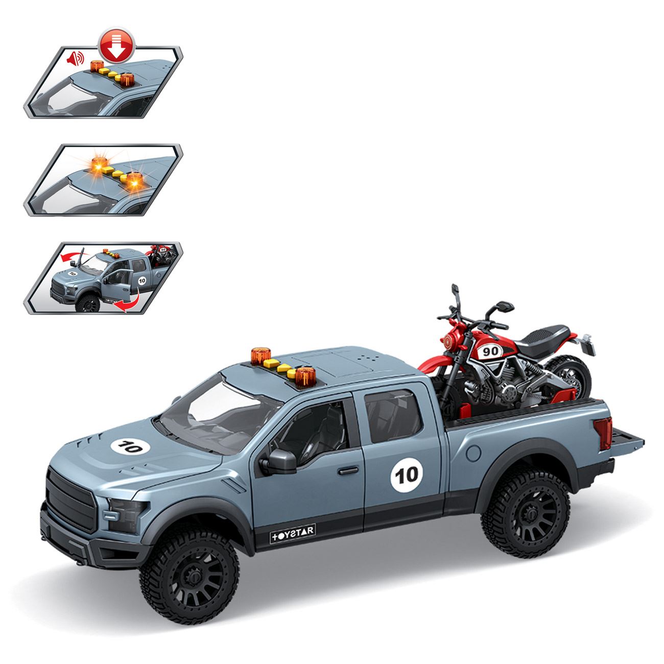 Masina Transport Motocicleta cu Sunet & Lumina - poza 2