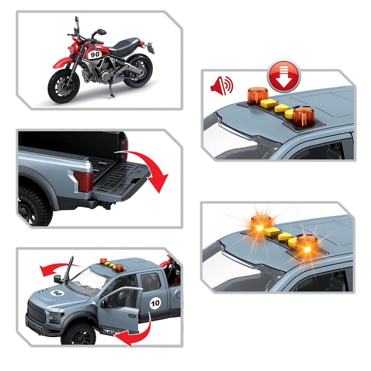 Masina Transport Motocicleta cu Sunet & Lumina - poza 3