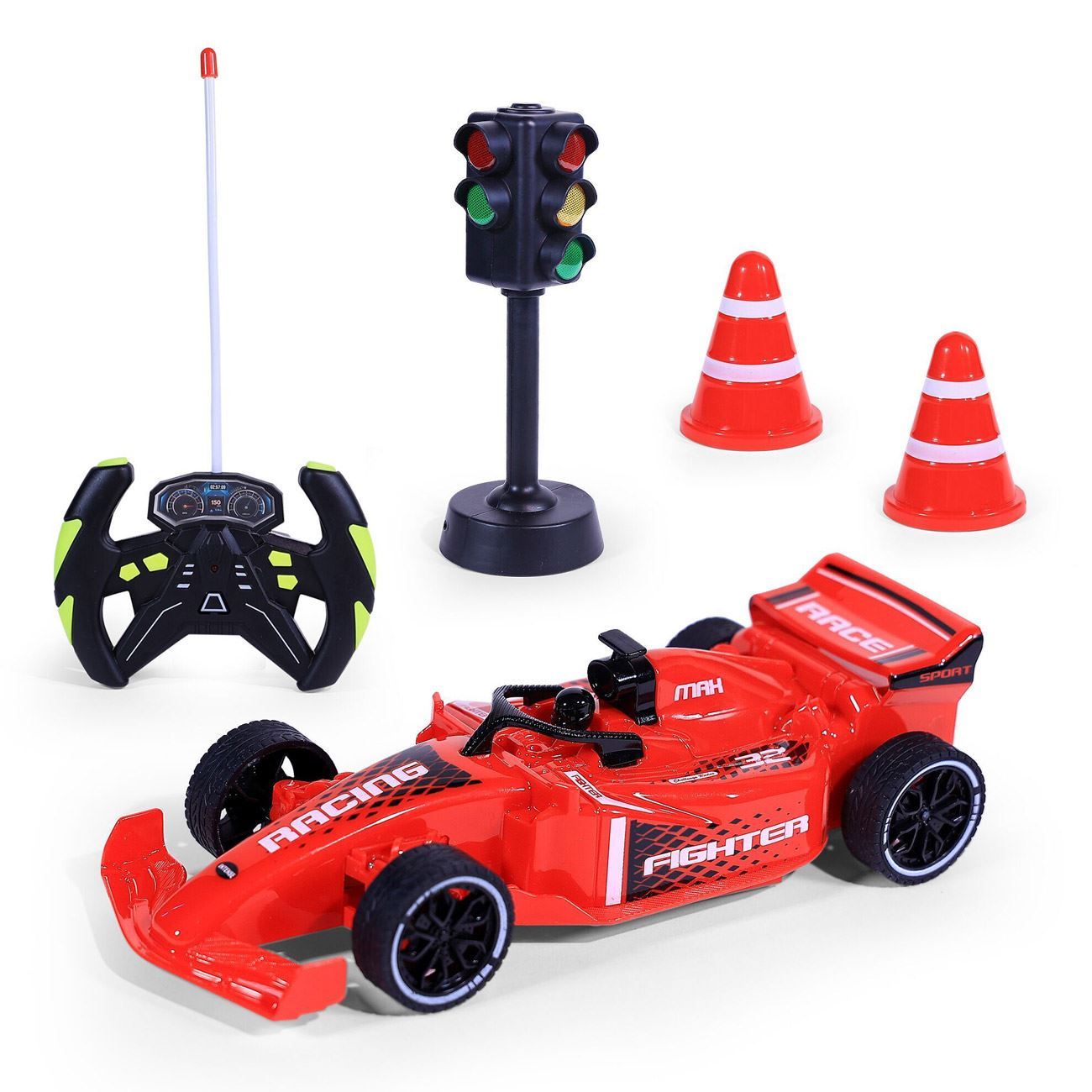 Masina Formula F1 cu Semafor Lumina & Sunet 1:20