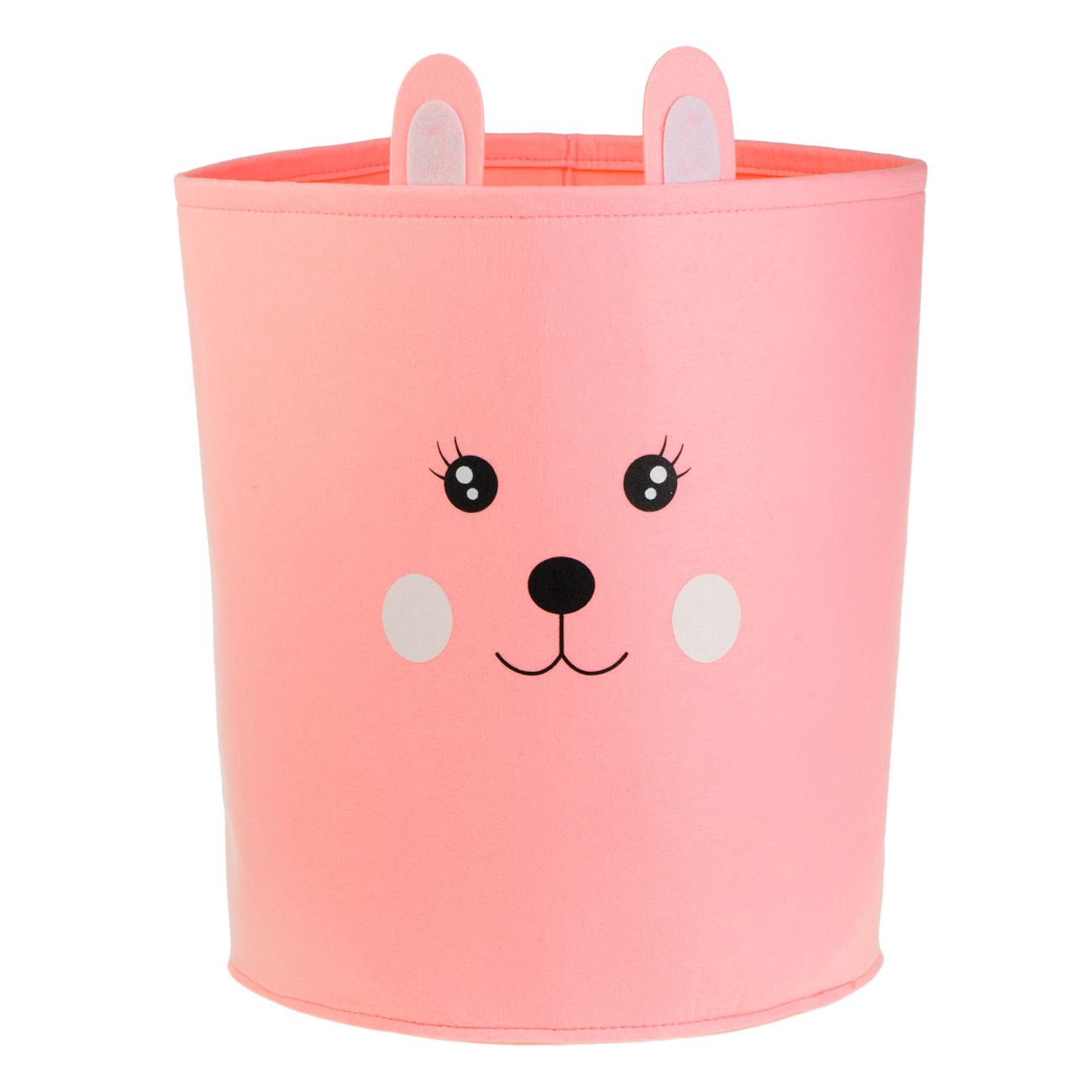 Cos Rufe din Fetru Ursulet Roz pentru Copii 30x40cm