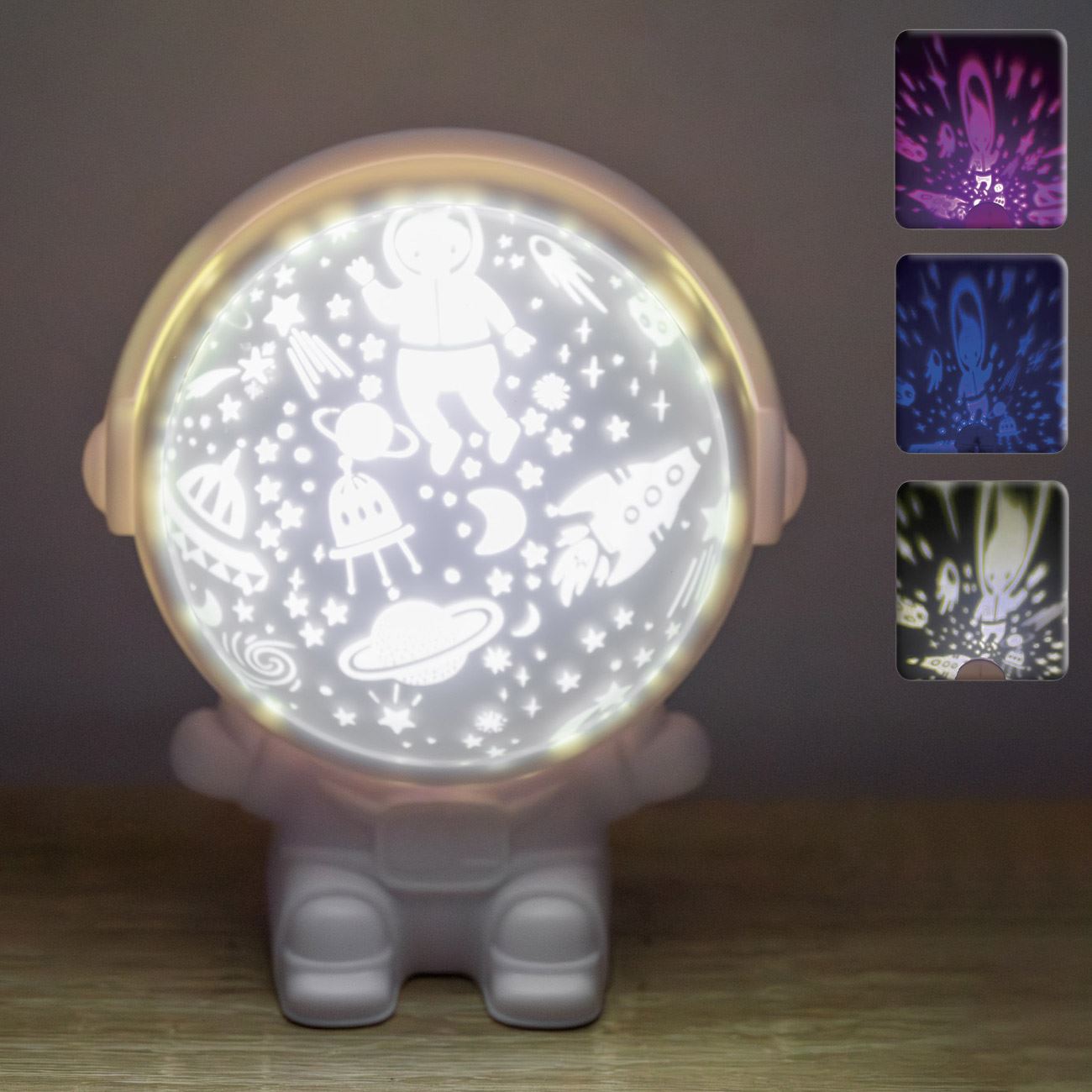 Proiector LED Model Astronaut cu Picior Cablu USB Ø11x12cm