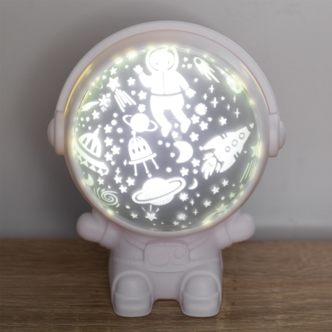Proiector LED Model Astronaut cu Picior Cablu USB Ø11x12cm - poza 5