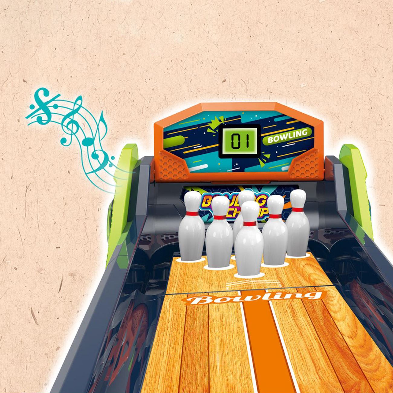 Bowling Electronic cu Sunet Lumina & Ecran LCD 89x14.5x25cm - poza 2