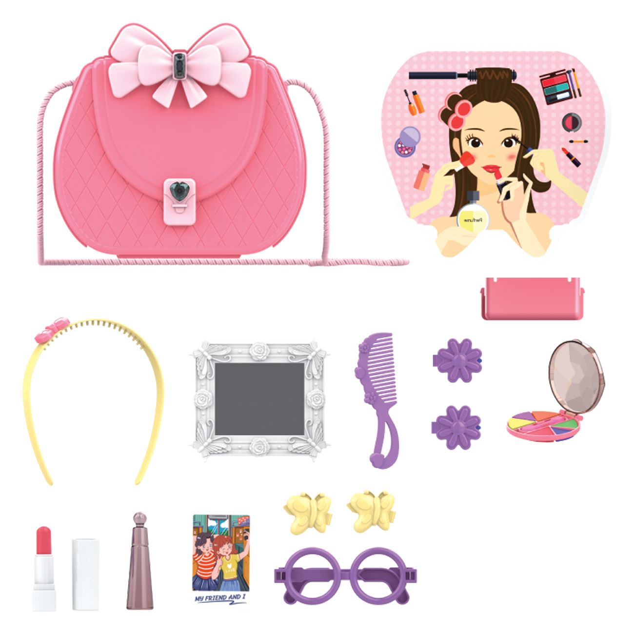 Set Poseta cu Accesorii de Infrumusetare - 17 piese - poza 2