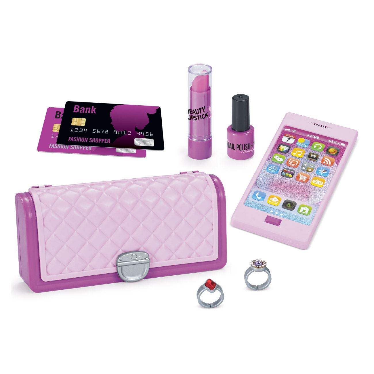 Set Geanta cu Accesorii & Telefon Mobil cu Sunet & Lumina - 8 piese - poza 2