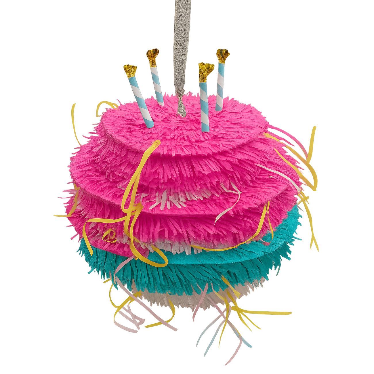 Pinata de Petrecere Tort cu Lumanari 41x41x30cm