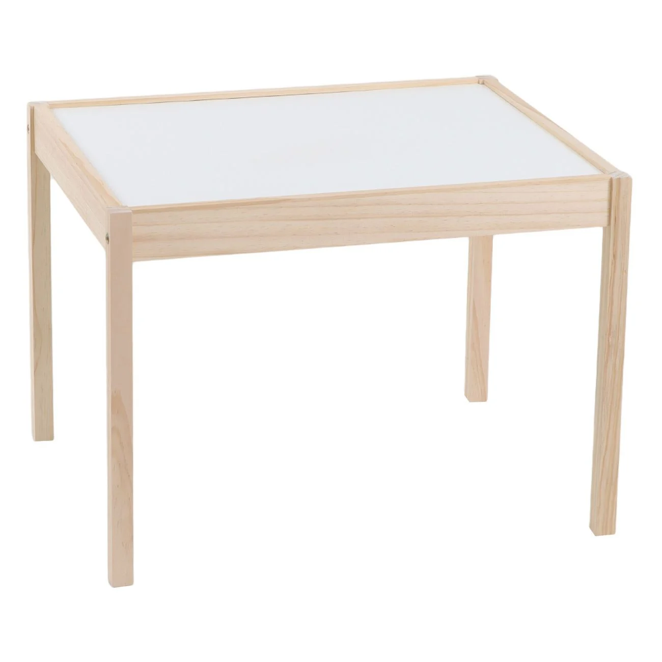 Masa din Lemn cu Suprafata Alba pentru Copii 62x49x45cm
