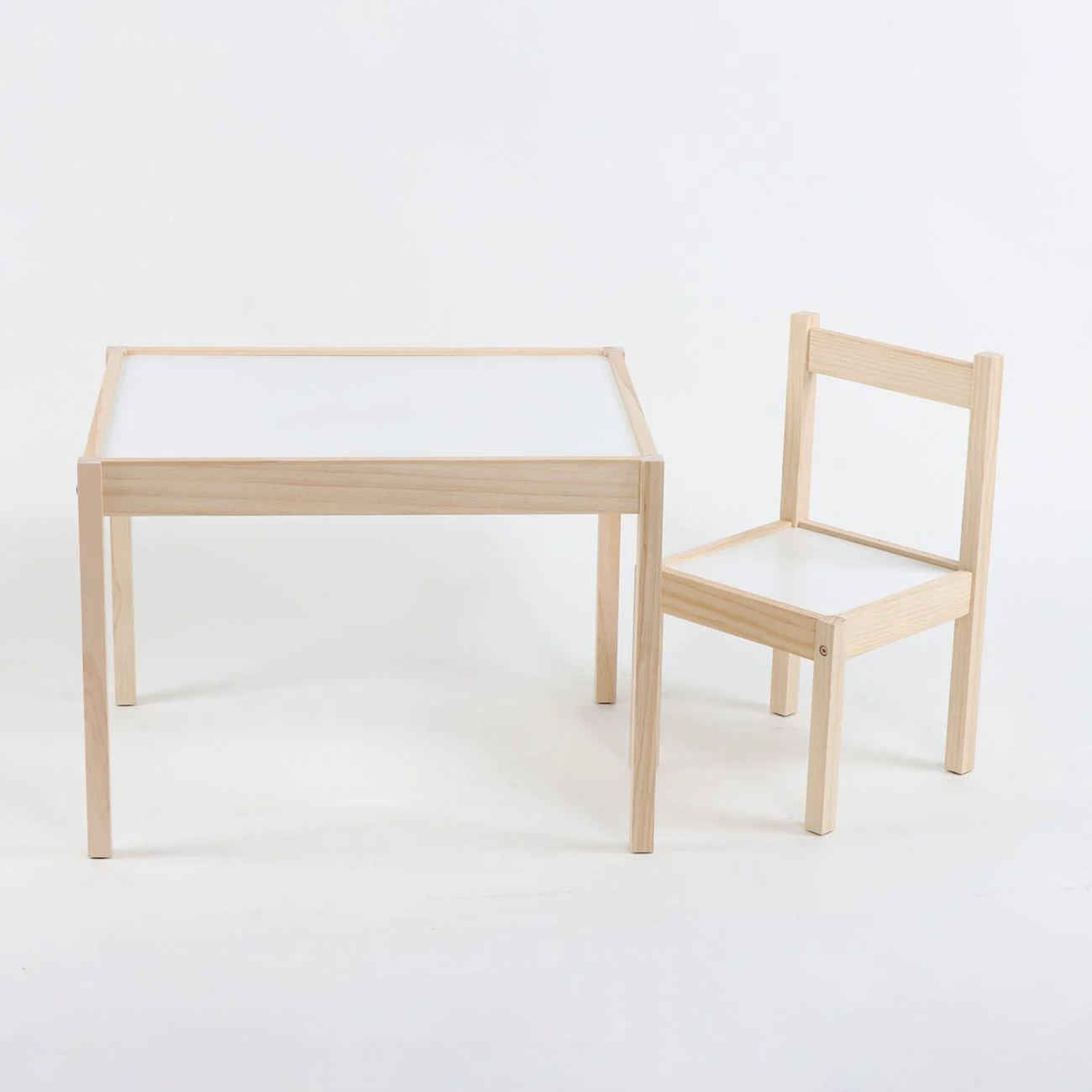 Masa din Lemn cu Suprafata Alba pentru Copii 62x49x45cm - poza 3