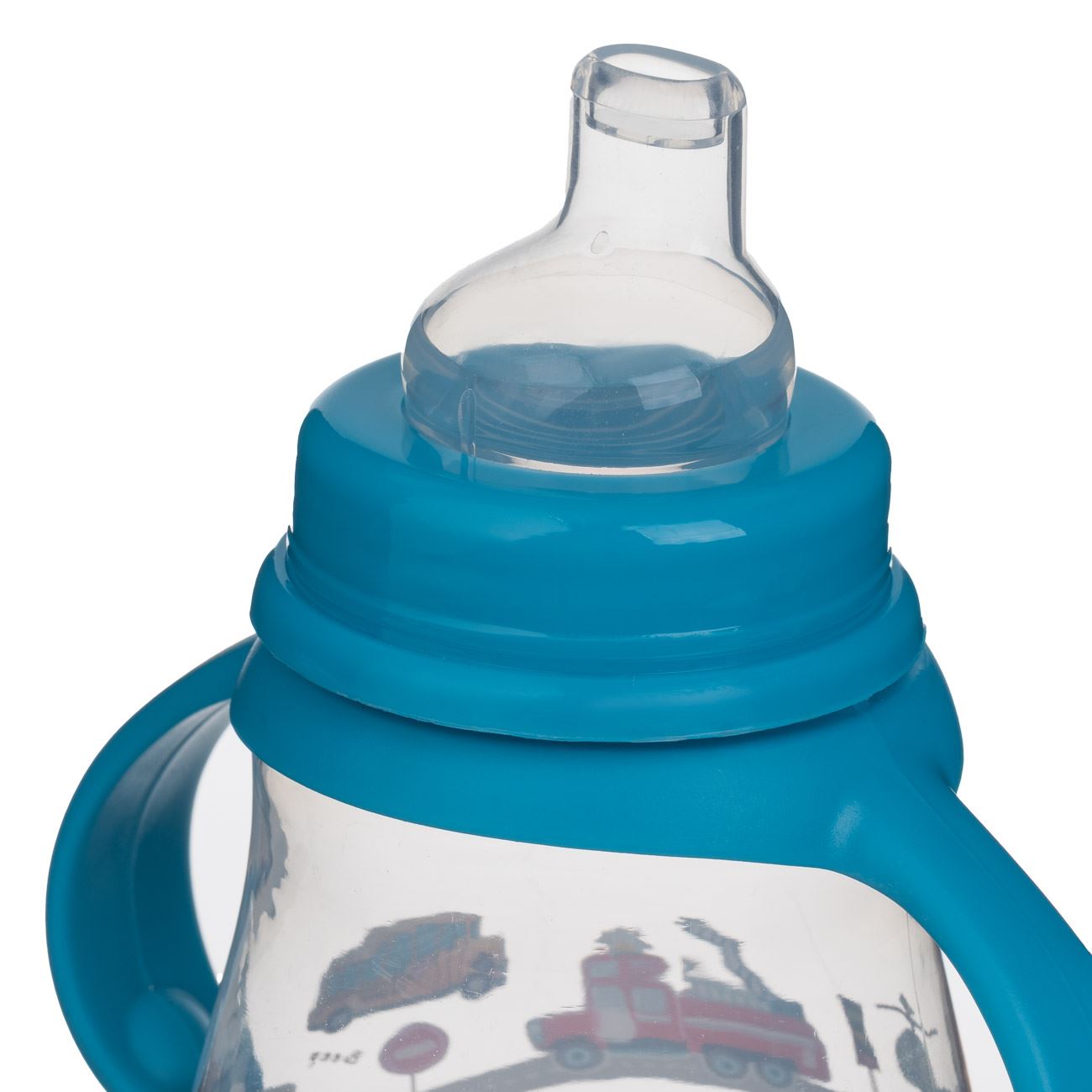 Cana cu Cioc & Manere din Plastic Bleu Honey Baby 270ml - poza 3