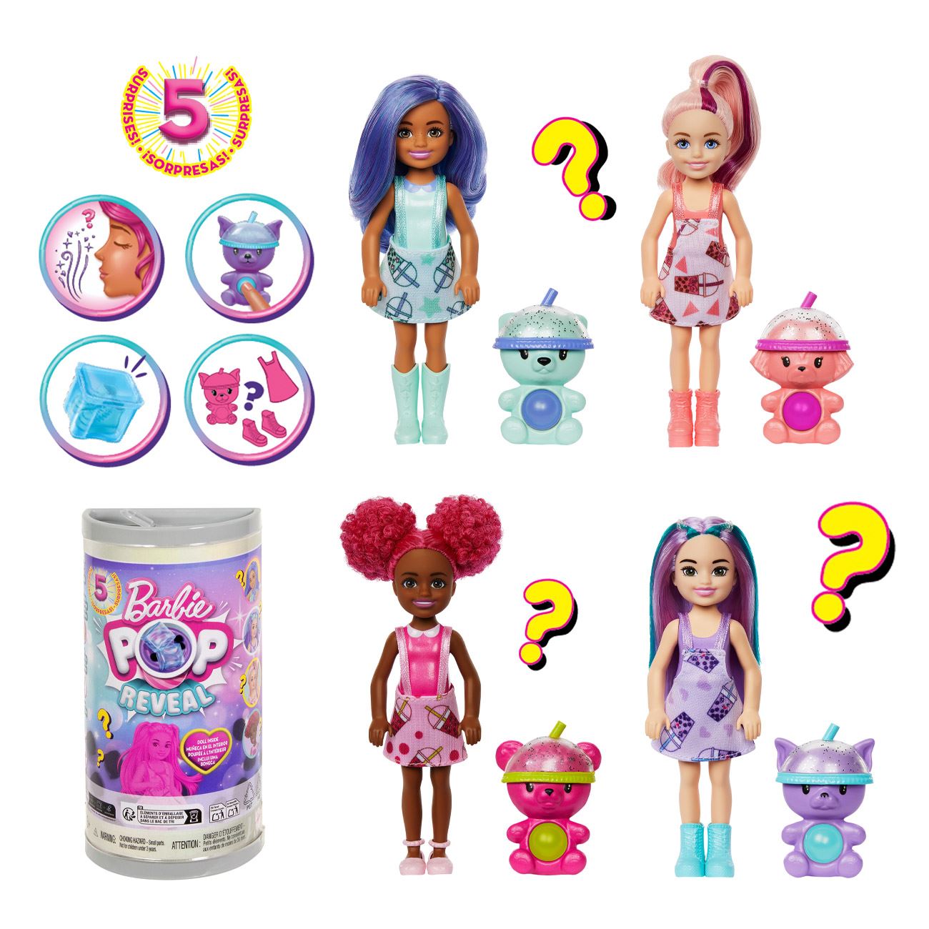 Chelsea Pop Reveal Bubble Tea - Mattel - poza 5