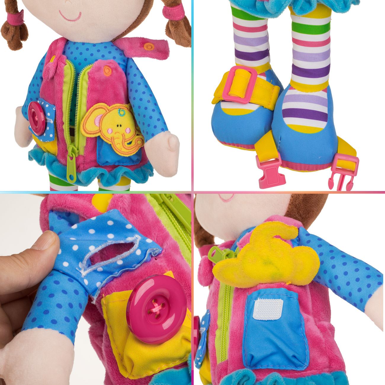 Papusa Textila Educativa Fetita 40cm - poza 3