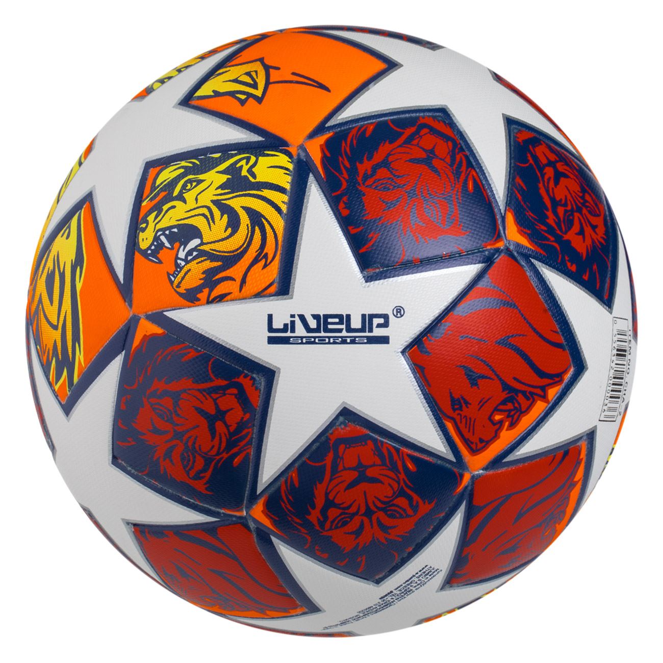 Minge de Fotbal Alba cu Model Tiger Nr.5