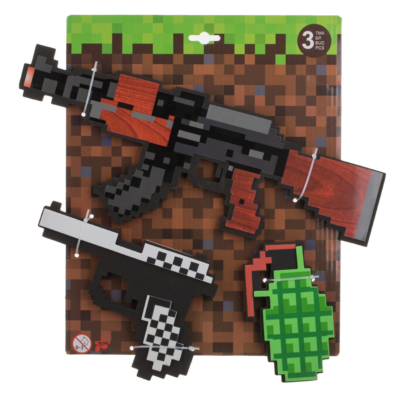 Set de Joaca cu Arme din Spuma Minecraft - 3 piese - poza 2
