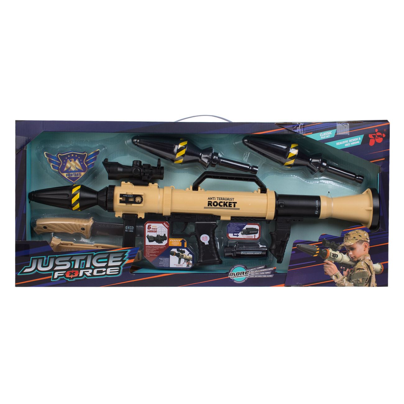 Jucarie Arma tip Bazooka cu Lumina Sunete & Accesorii