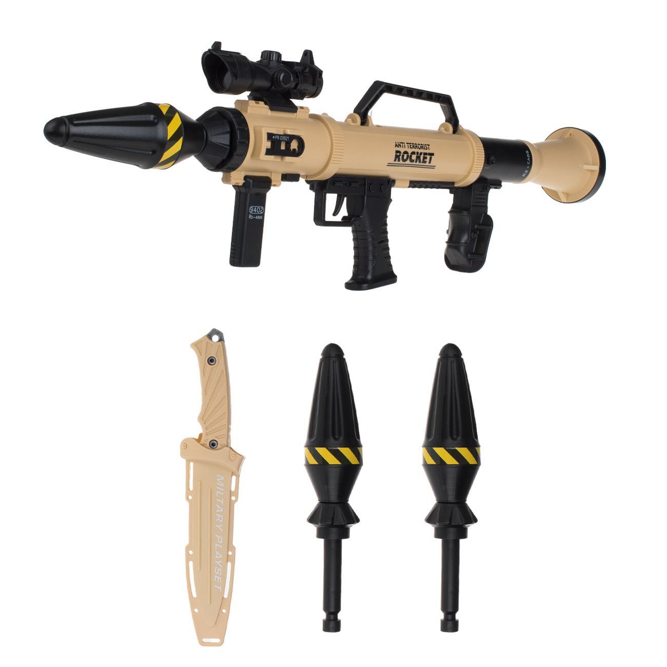 Jucarie Arma tip Bazooka cu Lumina Sunete & Accesorii - poza 2