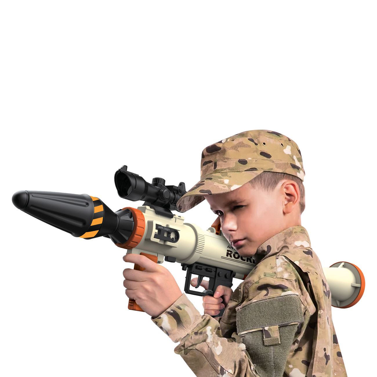 Jucarie Arma tip Bazooka cu Lumina Sunete & Accesorii - poza 3