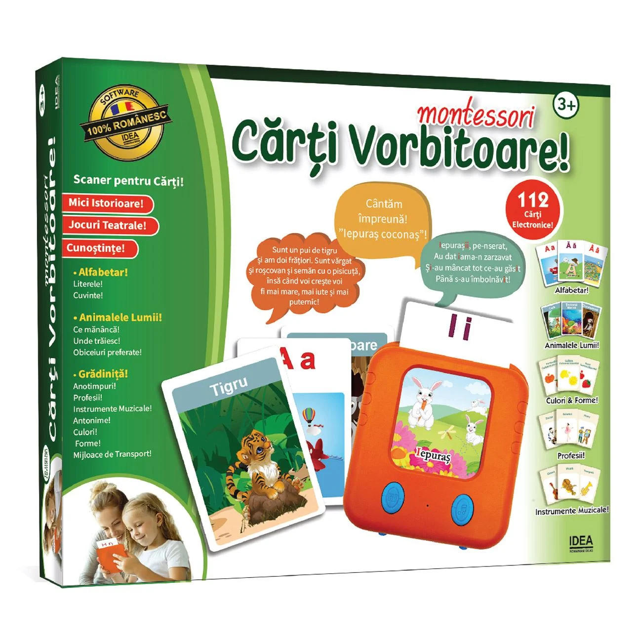 Joc de Societate Educativ Electronic ”Carti Vorbitoare” Montessori - Idea