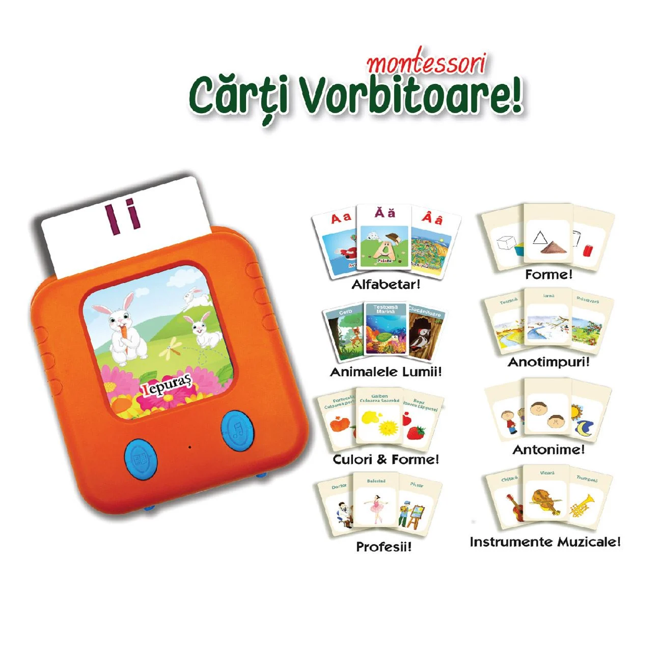 Joc de Societate Educativ Electronic ”Carti Vorbitoare” Montessori - Idea - poza 2