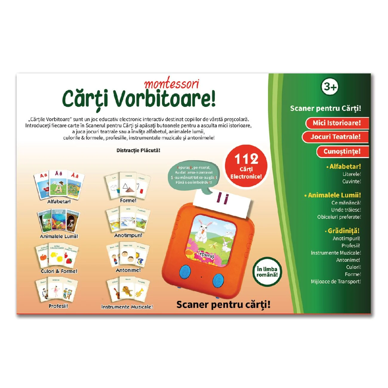 Joc de Societate Educativ Electronic ”Carti Vorbitoare” Montessori - Idea - poza 3