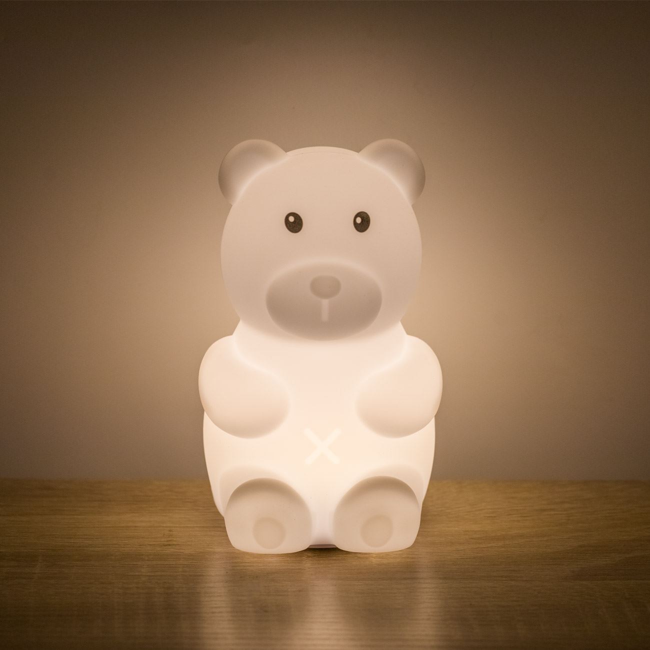 Lampa de Veghe Ursulet Colorat Squishy cu Baterii 9x10x16cm - poza 5
